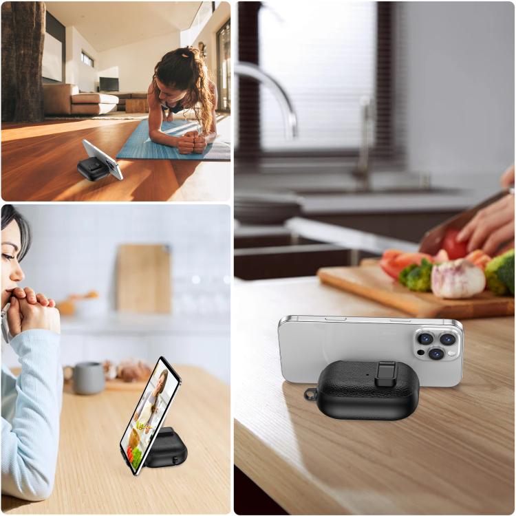 For AirPods Pro 3 Leather Texture Wireless Earphones Case with Hook & Holder(White) - For AirPods Pro 3 by buy2fix | Online Shopping UK | buy2fix
