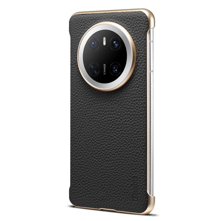 For Huawei Mate 70 Denior A20 Genuine Leather Litchi Texture MagSafe Frameless Phone Case(Black) - Huawei Cases by Denior | Online Shopping UK | buy2fix