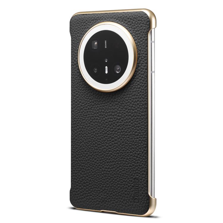 For Huawei Mate 70 Pro Denior A20 Genuine Leather Litchi Texture MagSafe Frameless Phone Case(Black) - Huawei Cases by Denior | Online Shopping UK | buy2fix