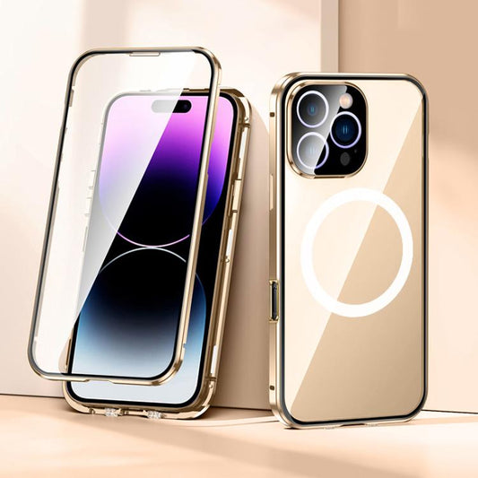 For iPhone 16 Pro Max 360 Full Body Magnetic Frosted MagSafe Phone Case(Desert Gold) - iPhone 16 Pro Max Cases by buy2fix | Online Shopping UK | buy2fix