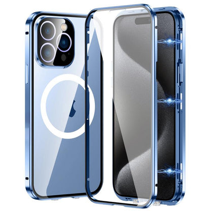 For iPhone 15 Pro Max 360 Full Body Magnetic Frosted MagSafe Phone Case(Sierra Blue) - iPhone 15 Pro Max Cases by buy2fix | Online Shopping UK | buy2fix