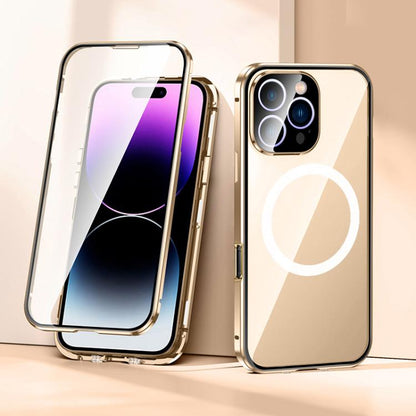 For iPhone 15 Pro 360 Full Body Magnetic Frosted MagSafe Phone Case(Desert Gold) - iPhone 15 Pro Cases by buy2fix | Online Shopping UK | buy2fix