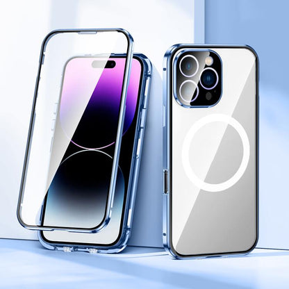 For iPhone 15 Pro 360 Full Body Magnetic Frosted MagSafe Phone Case(Sierra Blue) - iPhone 15 Pro Cases by buy2fix | Online Shopping UK | buy2fix