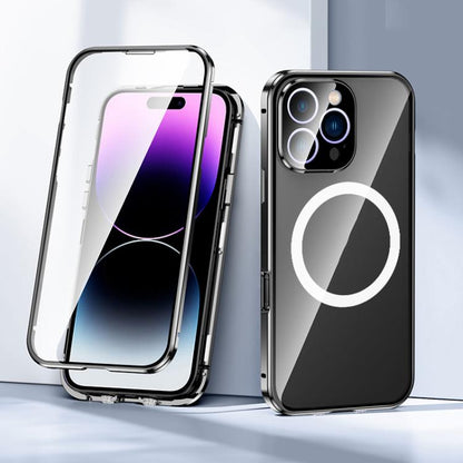 For iPhone 15 360 Full Body Magnetic Frosted MagSafe Phone Case(Black) - iPhone 15 Cases by buy2fix | Online Shopping UK | buy2fix