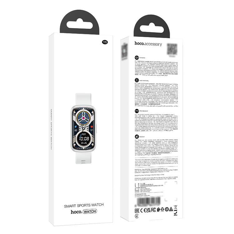 hoco Y25 1.47 inch Screen IP68 Waterproof Smart Sports Watch(Silver) - Smart Watches by hoco | Online Shopping UK | buy2fix
