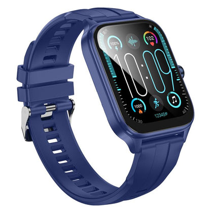 hoco Y27 1.95 inch Screen IPX4 Waterproof Smart Sports Watch, Call Version(Blue) - Smart Watches by hoco | Online Shopping UK | buy2fix