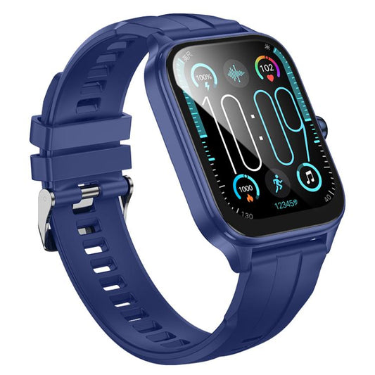 hoco Y27 1.95 inch Screen IPX4 Waterproof Smart Sports Watch, Call Version(Blue) - Smart Watches by hoco | Online Shopping UK | buy2fix
