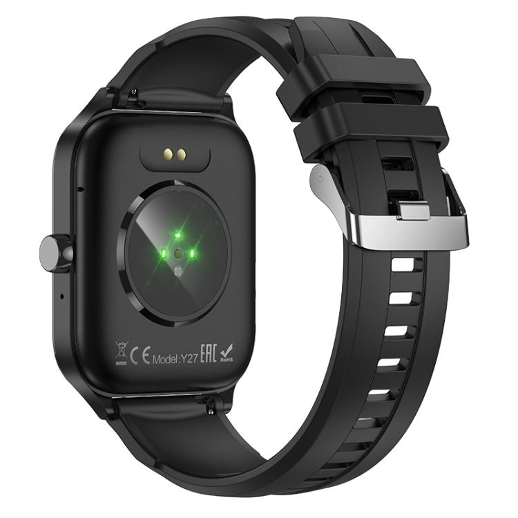 hoco Y27 1.95 inch Screen IPX4 Waterproof Smart Sports Watch, Call Version(Black) - Smart Watches by hoco | Online Shopping UK | buy2fix
