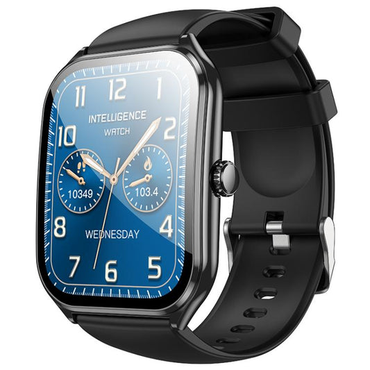 hoco Y28 1.96 inch AMOLED Screen IP67 Waterproof Smart Sports Watch, Call Version(Black) - Smart Watches by hoco | Online Shopping UK | buy2fix