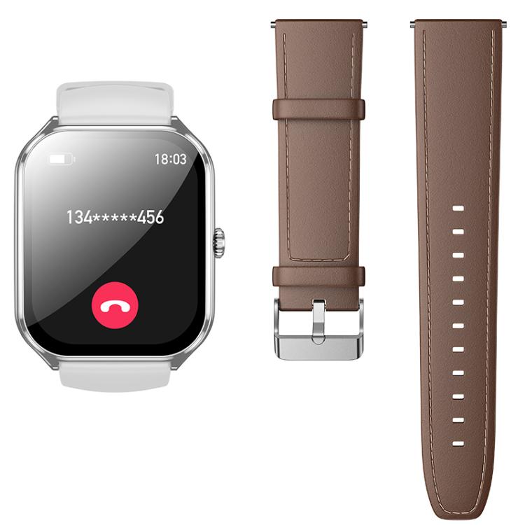 hoco Y28 1.96 inch AMOLED Screen IP67 Waterproof Smart Sports Watch, Call Version(Silver) - Smart Watches by hoco | Online Shopping UK | buy2fix