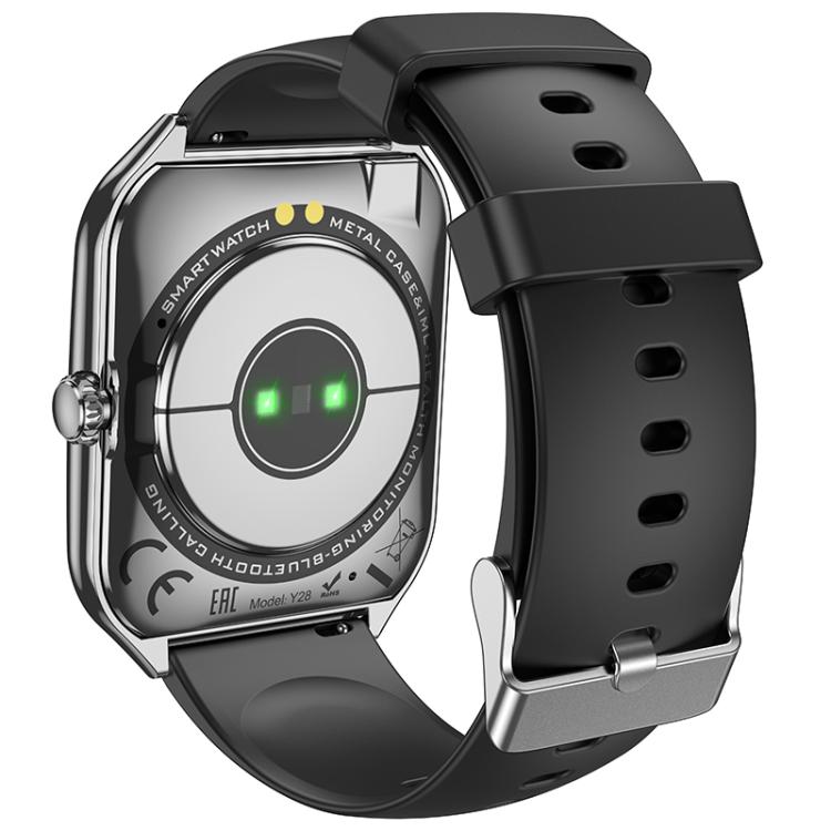 hoco Y28 1.96 inch AMOLED Screen IP67 Waterproof Smart Sports Watch, Call Version(Silver) - Smart Watches by hoco | Online Shopping UK | buy2fix