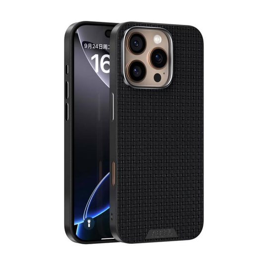 For iPhone 16 Pro Max ABEEL Ruyi Pattern 6D Micro Relief MagSafe Leather Phone Case(Black)