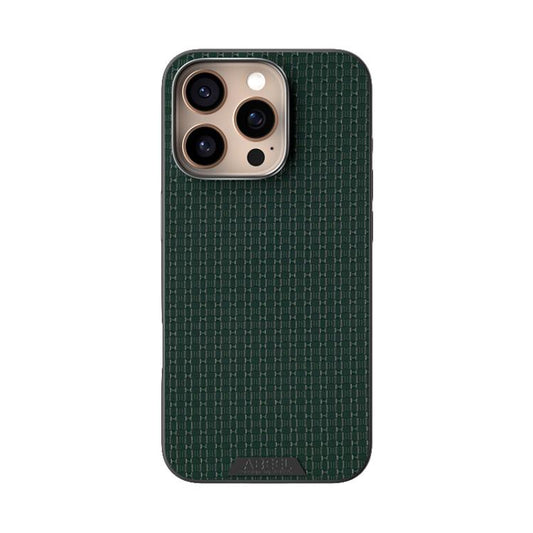 For iPhone 16 Pro ABEEL Ruyi Pattern 6D Micro Relief MagSafe Leather Phone Case(Green) - iPhone 16 Pro Cases by buy2fix | Online Shopping UK | buy2fix