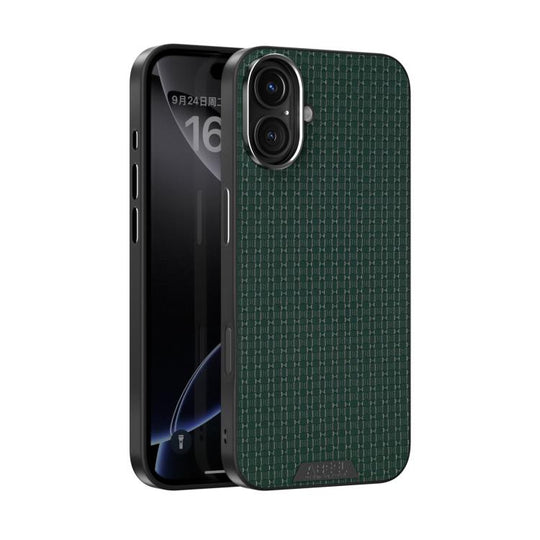 For iPhone 16 ABEEL Ruyi Pattern 6D Micro Relief MagSafe Leather Phone Case(Green)