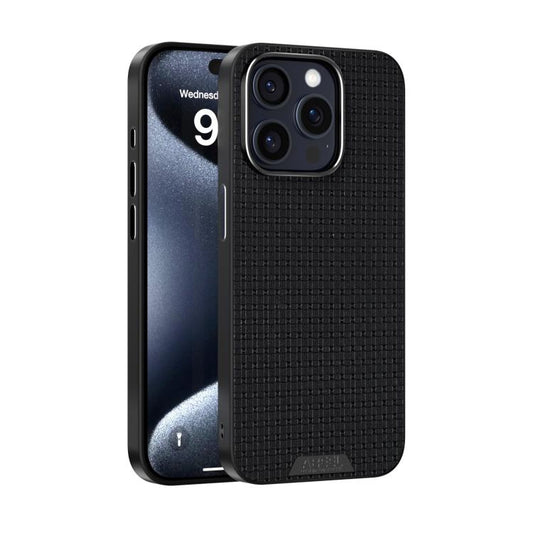 For iPhone 15 Pro ABEEL Ruyi Pattern 6D Micro Relief MagSafe Leather Phone Case(Black) - iPhone 15 Pro Cases by buy2fix | Online Shopping UK | buy2fix