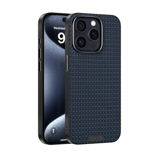 For iPhone 15 Pro ABEEL Ruyi Pattern 6D Micro Relief MagSafe Leather Phone Case(Blue) - iPhone 15 Pro Cases by buy2fix | Online Shopping UK | buy2fix