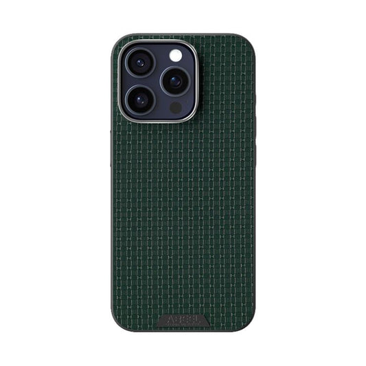 For iPhone 15 Pro ABEEL Ruyi Pattern 6D Micro Relief MagSafe Leather Phone Case(Green) - iPhone 15 Pro Cases by buy2fix | Online Shopping UK | buy2fix