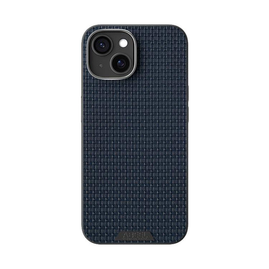 For iPhone 15 ABEEL Ruyi Pattern 6D Micro Relief MagSafe Leather Phone Case(Blue) - iPhone 15 Cases by buy2fix | Online Shopping UK | buy2fix