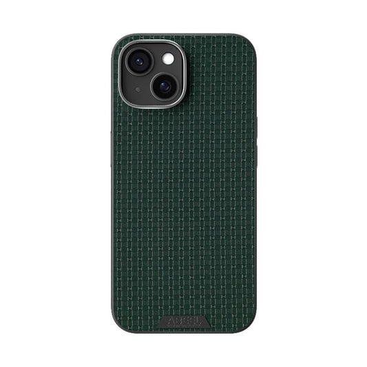 For iPhone 15 ABEEL Ruyi Pattern 6D Micro Relief MagSafe Leather Phone Case(Green) - iPhone 15 Cases by buy2fix | Online Shopping UK | buy2fix