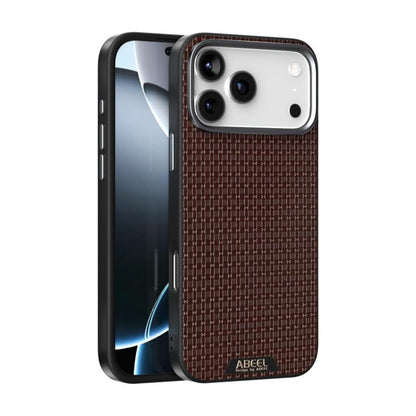 For iPhone 17 Pro Max ABEEL Ruyi Pattern 6D Micro Relief MagSafe Leather Phone Case(Brown) - iPhone 17 Pro Max Cases by buy2fix | Online Shopping UK | buy2fix