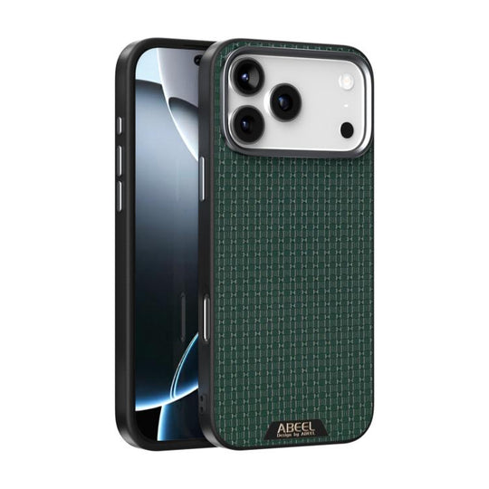 For iPhone 18 Pro / 17 Pro ABEEL Ruyi Pattern 6D Micro Relief MagSafe Leather Phone Case(Green)