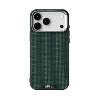 For iPhone 17 Pro ABEEL Ruyi Pattern 6D Micro Relief MagSafe Leather Phone Case(Green) - iPhone 17 Pro Cases by buy2fix | Online Shopping UK | buy2fix