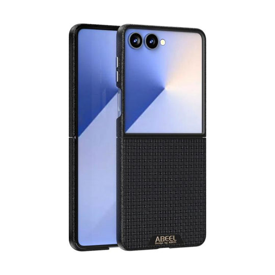 For Samsung Galaxy Z Flip7 5G ABEEL Ruyi Pattern 6D Micro Relief MagSafe Leather Phone Case(Black)