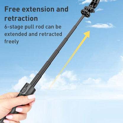 Lenovo Thinkplus H11L Premium Edition Aluminum Alloy Bluetooth Selfie Stick with Dual Fill Lights, 1.1m(Black) - Selfie Sticks by Lenovo | Online Shopping UK | buy2fix