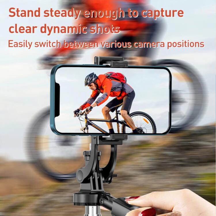 Lenovo Thinkplus H18B Flagship Stainless Steel Bluetooth Selfie Stick, 1.8m(Black) - Selfie Sticks by Lenovo | Online Shopping UK | buy2fix