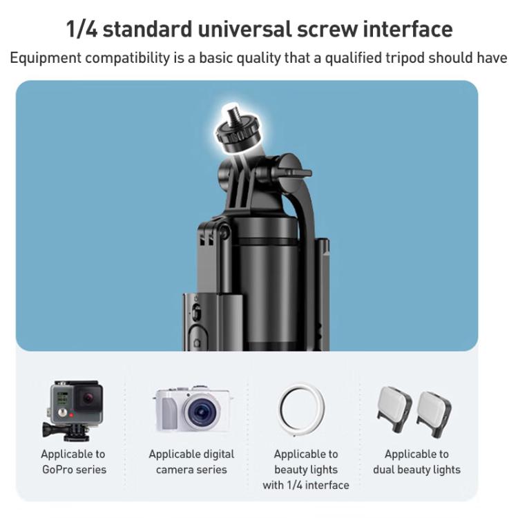 Lenovo Thinkplus H18B Flagship Stainless Steel Bluetooth Selfie Stick, 1.8m(Black) - Selfie Sticks by Lenovo | Online Shopping UK | buy2fix