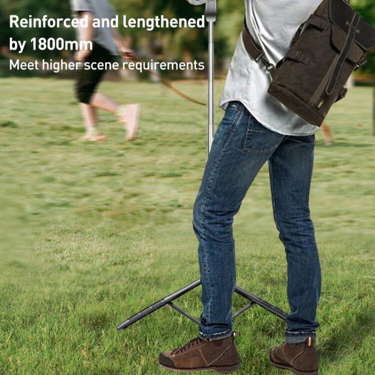 Lenovo Thinkplus H18B Flagship Stainless Steel Bluetooth Selfie Stick, 1.8m(Black) - Selfie Sticks by Lenovo | Online Shopping UK | buy2fix