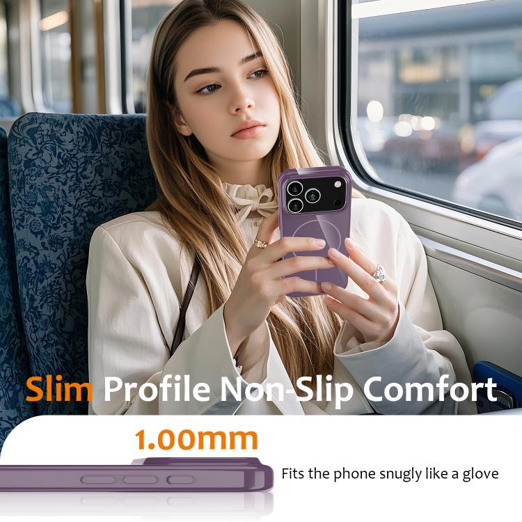 For iPhone 17 Pro Max Glossy TPU Shockproof MagSafe Phone Case with Lanyard(Purple) - iPhone 17 Pro Max Cases by buy2fix | Online Shopping UK | buy2fix