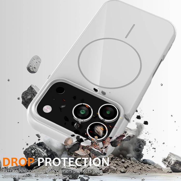 For iPhone 17 Pro Max Glossy TPU Shockproof MagSafe Phone Case with Lanyard(White) - iPhone 17 Pro Max Cases by buy2fix | Online Shopping UK | buy2fix