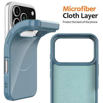 For iPhone 17 Pro Glossy TPU Shockproof MagSafe Phone Case with Lanyard(Blue) - iPhone 17 Pro Cases by buy2fix | Online Shopping UK | buy2fix