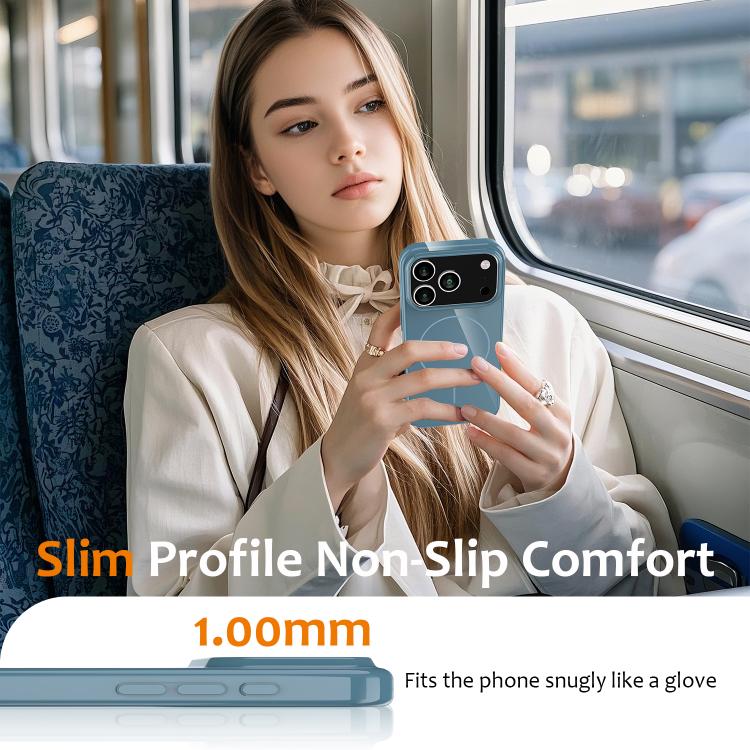 For iPhone 17 Pro Glossy TPU Shockproof MagSafe Phone Case with Lanyard(Blue) - iPhone 17 Pro Cases by buy2fix | Online Shopping UK | buy2fix