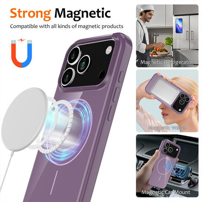 For iPhone 17 Pro Glossy TPU Shockproof MagSafe Phone Case with Lanyard(Purple) - iPhone 17 Pro Cases by buy2fix | Online Shopping UK | buy2fix