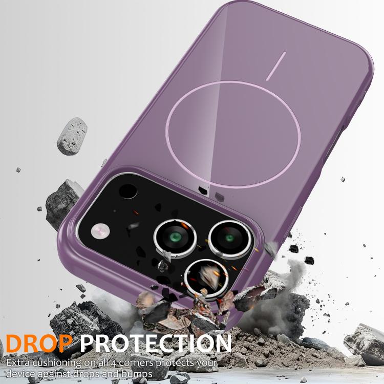 For iPhone 17 Pro Glossy TPU Shockproof MagSafe Phone Case with Lanyard(Purple) - iPhone 17 Pro Cases by buy2fix | Online Shopping UK | buy2fix