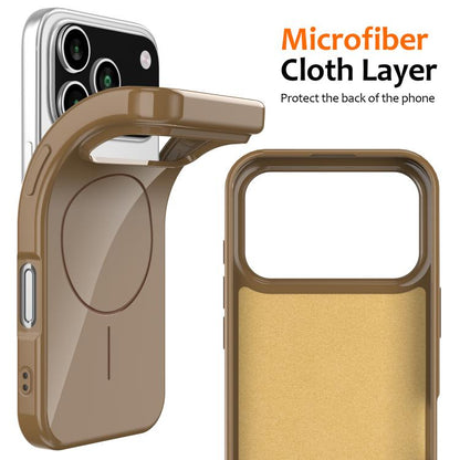 For iPhone 17 Pro Glossy TPU Shockproof MagSafe Phone Case with Lanyard(Gold) - iPhone 17 Pro Cases by buy2fix | Online Shopping UK | buy2fix