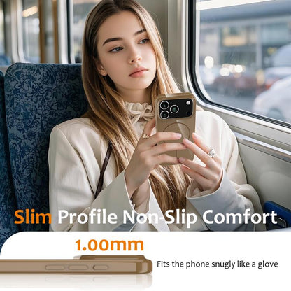 For iPhone 17 Pro Glossy TPU Shockproof MagSafe Phone Case with Lanyard(Gold) - iPhone 17 Pro Cases by buy2fix | Online Shopping UK | buy2fix