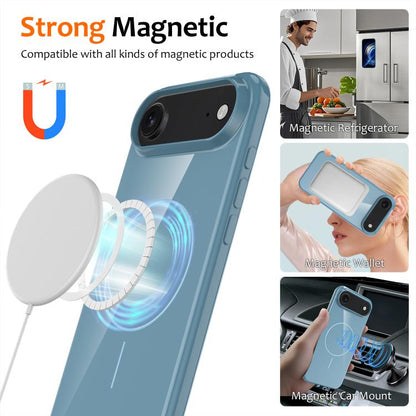 For iPhone Air Glossy TPU Shockproof MagSafe Phone Case with Lanyard(Blue) - iPhone Air Cases by buy2fix | Online Shopping UK | buy2fix