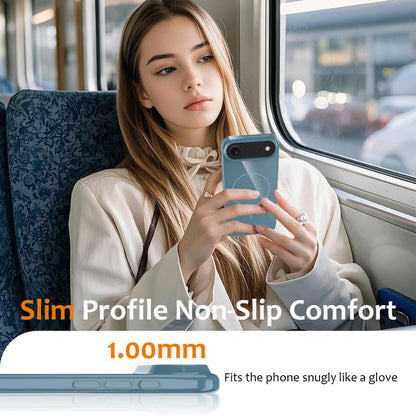 For iPhone Air Glossy TPU Shockproof MagSafe Phone Case with Lanyard(Blue) - iPhone Air Cases by buy2fix | Online Shopping UK | buy2fix