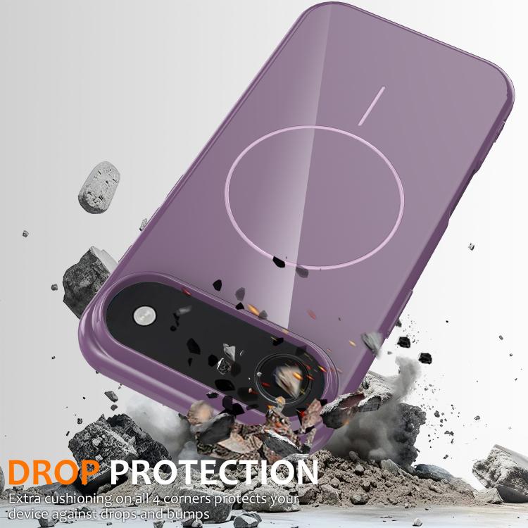 For iPhone Air Glossy TPU Shockproof MagSafe Phone Case with Lanyard(Purple) - iPhone Air Cases by buy2fix | Online Shopping UK | buy2fix