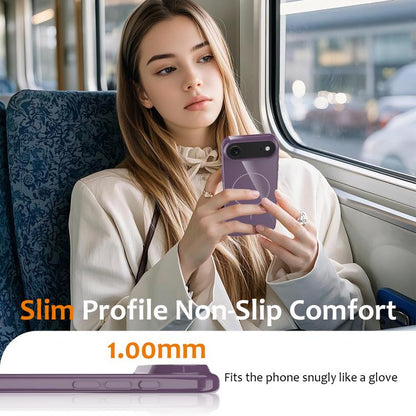 For iPhone Air Glossy TPU Shockproof MagSafe Phone Case with Lanyard(Purple) - iPhone Air Cases by buy2fix | Online Shopping UK | buy2fix