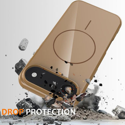 For iPhone Air Glossy TPU Shockproof MagSafe Phone Case with Lanyard(Gold) - iPhone Air Cases by buy2fix | Online Shopping UK | buy2fix