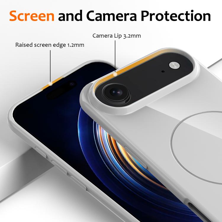 For iPhone Air Glossy TPU Shockproof MagSafe Phone Case with Lanyard(White) - iPhone Air Cases by buy2fix | Online Shopping UK | buy2fix