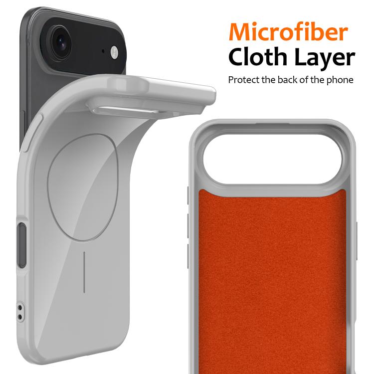 For iPhone Air Glossy TPU Shockproof MagSafe Phone Case with Lanyard(White) - iPhone Air Cases by buy2fix | Online Shopping UK | buy2fix
