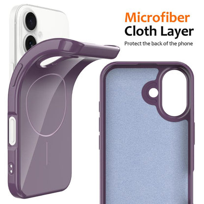 For iPhone 17 Glossy TPU Shockproof MagSafe Phone Case with Lanyard(Purple) - iPhone 17 Cases by buy2fix | Online Shopping UK | buy2fix