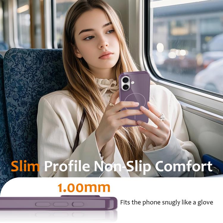 For iPhone 17 Glossy TPU Shockproof MagSafe Phone Case with Lanyard(Purple) - iPhone 17 Cases by buy2fix | Online Shopping UK | buy2fix