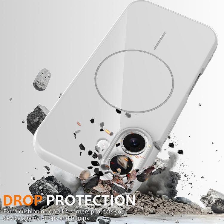 For iPhone 17 Glossy TPU Shockproof MagSafe Phone Case with Lanyard(White) - iPhone 17 Cases by buy2fix | Online Shopping UK | buy2fix