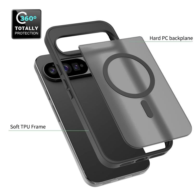 For Google Pixel 10 Pro XL Skin Feel TPU Hybrid PC MagSafe Phone Case(Black) - Google Cases by buy2fix | Online Shopping UK | buy2fix